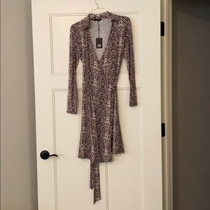 Tart Animal Print Tie Wrap Dress (never worn)